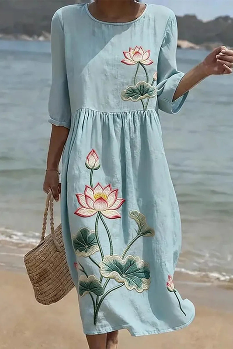 Vestido informal de mujer con estampado floral