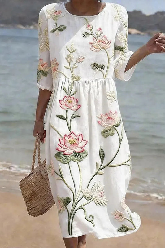 Vestido informal de mujer con estampado floral