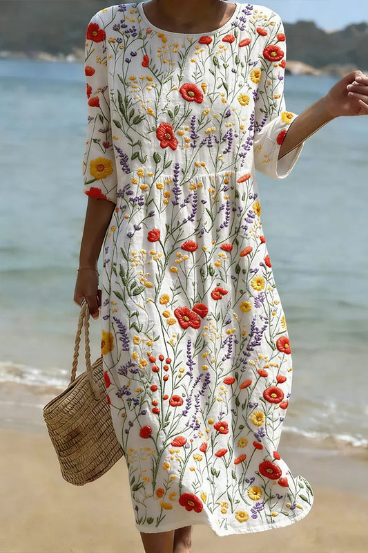 Vestido informal de mujer con estampado floral