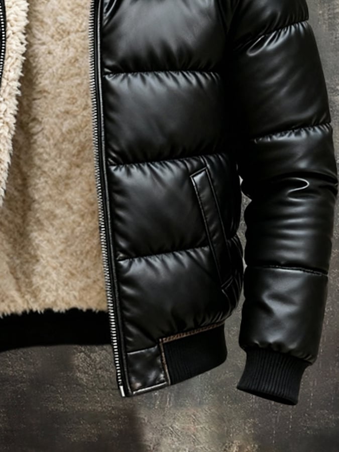 Sevilla | Chaqueta de Cuero con Forro Sherpa