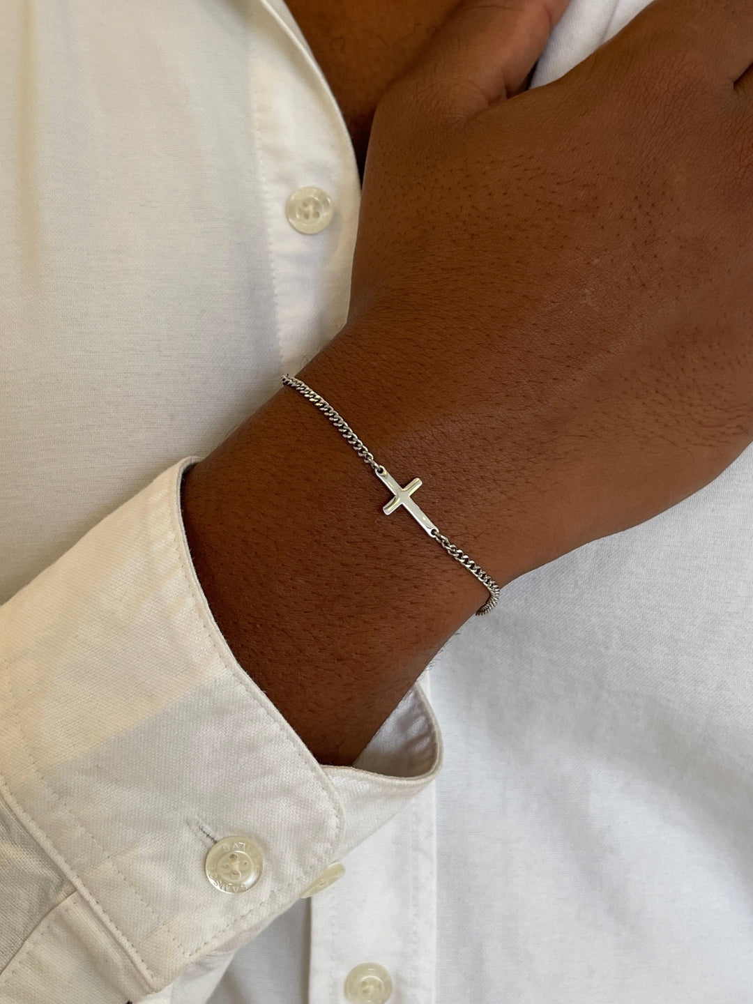 PULSERA CRUZADA | Plata