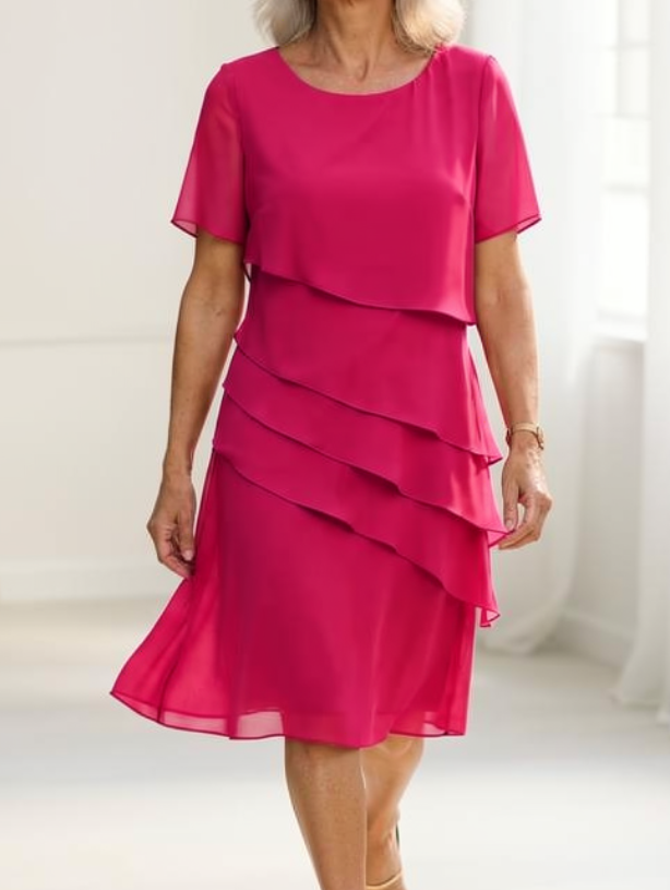Julieta – Vestido elegante fluido con volantes