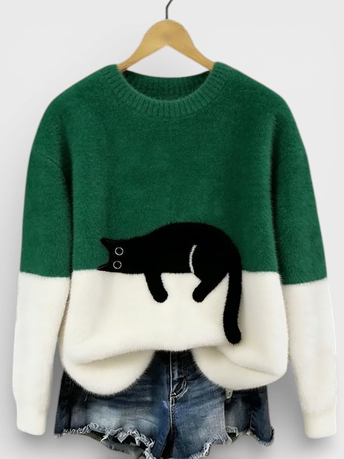 Luna |Jersey de algodón con estampado de gatos