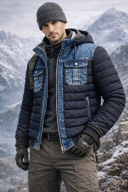 Valencia |Chaqueta híbrida acolchada de denim