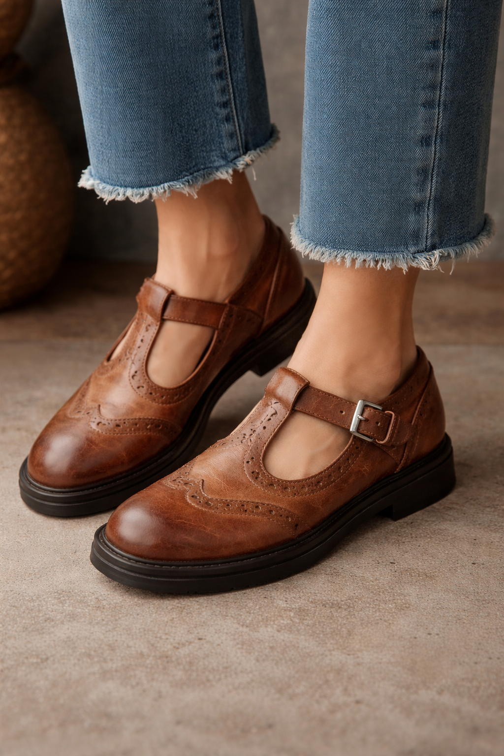 Aitana - Elegantes merceditas de cuero para el día a día