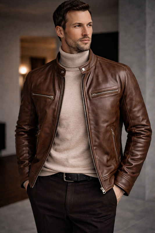 Chaqueta de Cuero Vintage