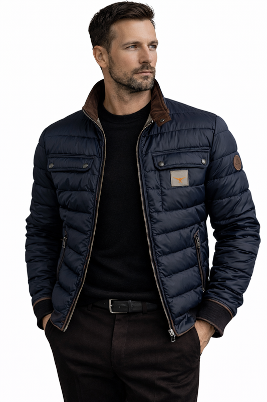 Leonardo - Chaqueta Acolchada Azul Premium