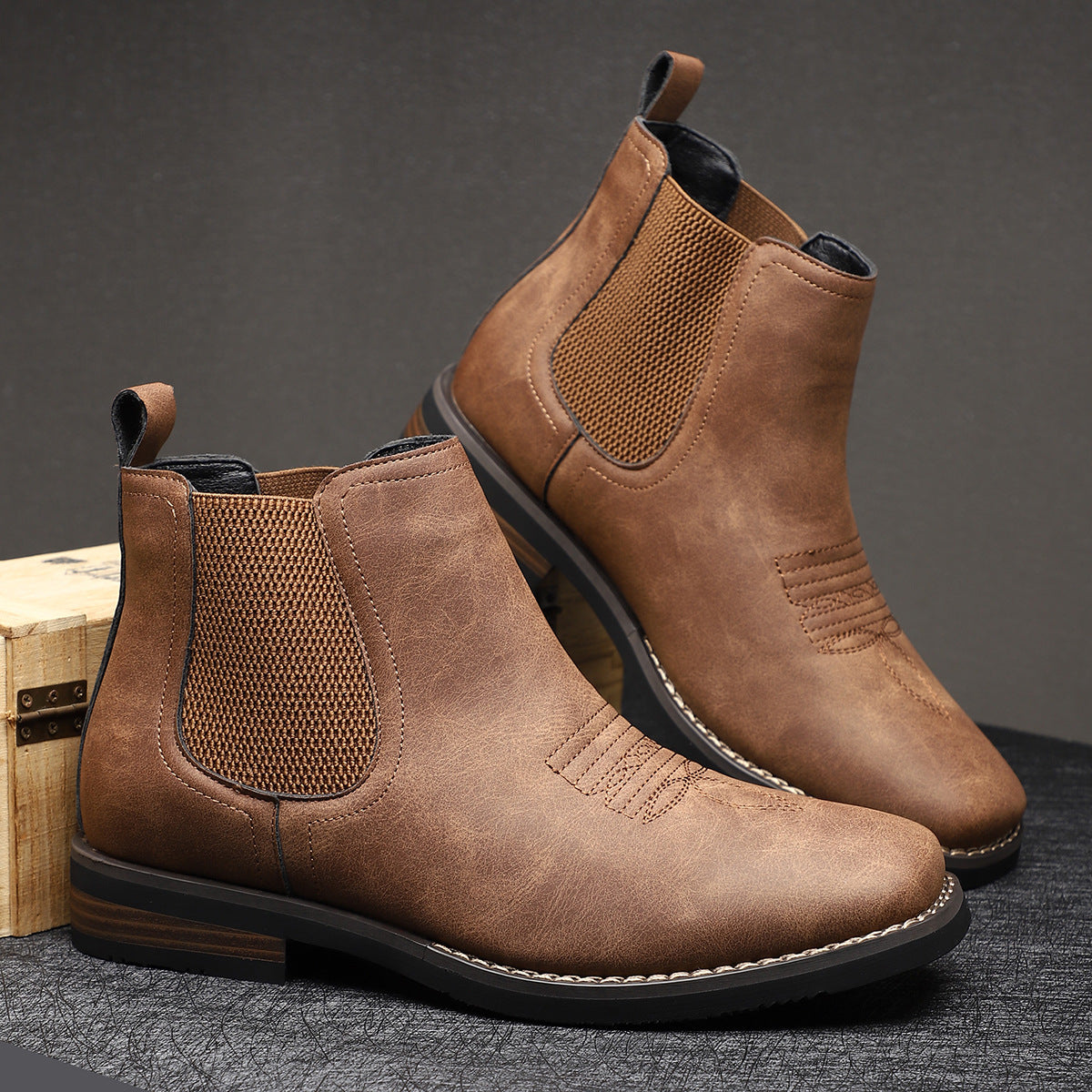 Luis - Botas basicas de Cuero para hombre