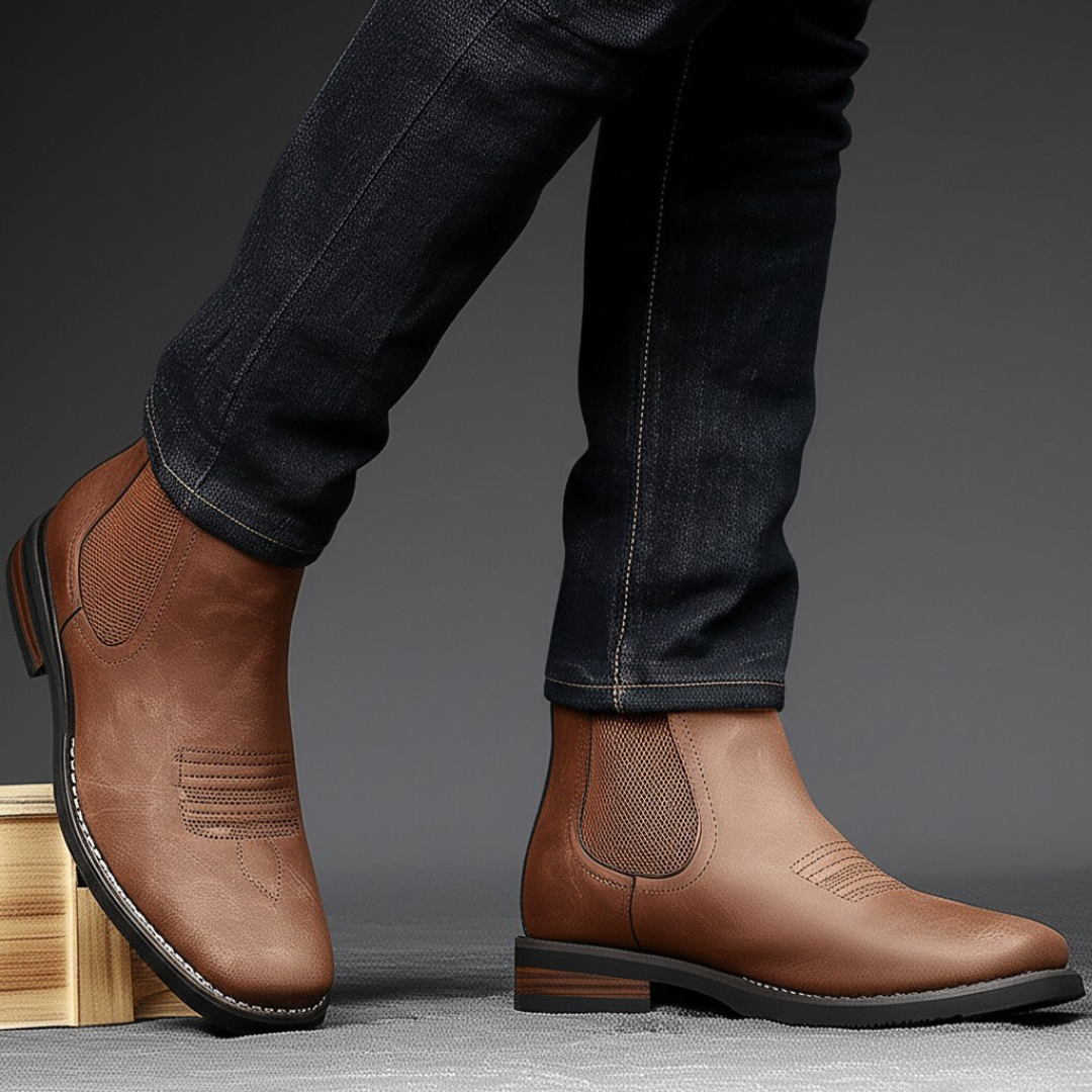Luis - Botas basicas de Cuero para hombre
