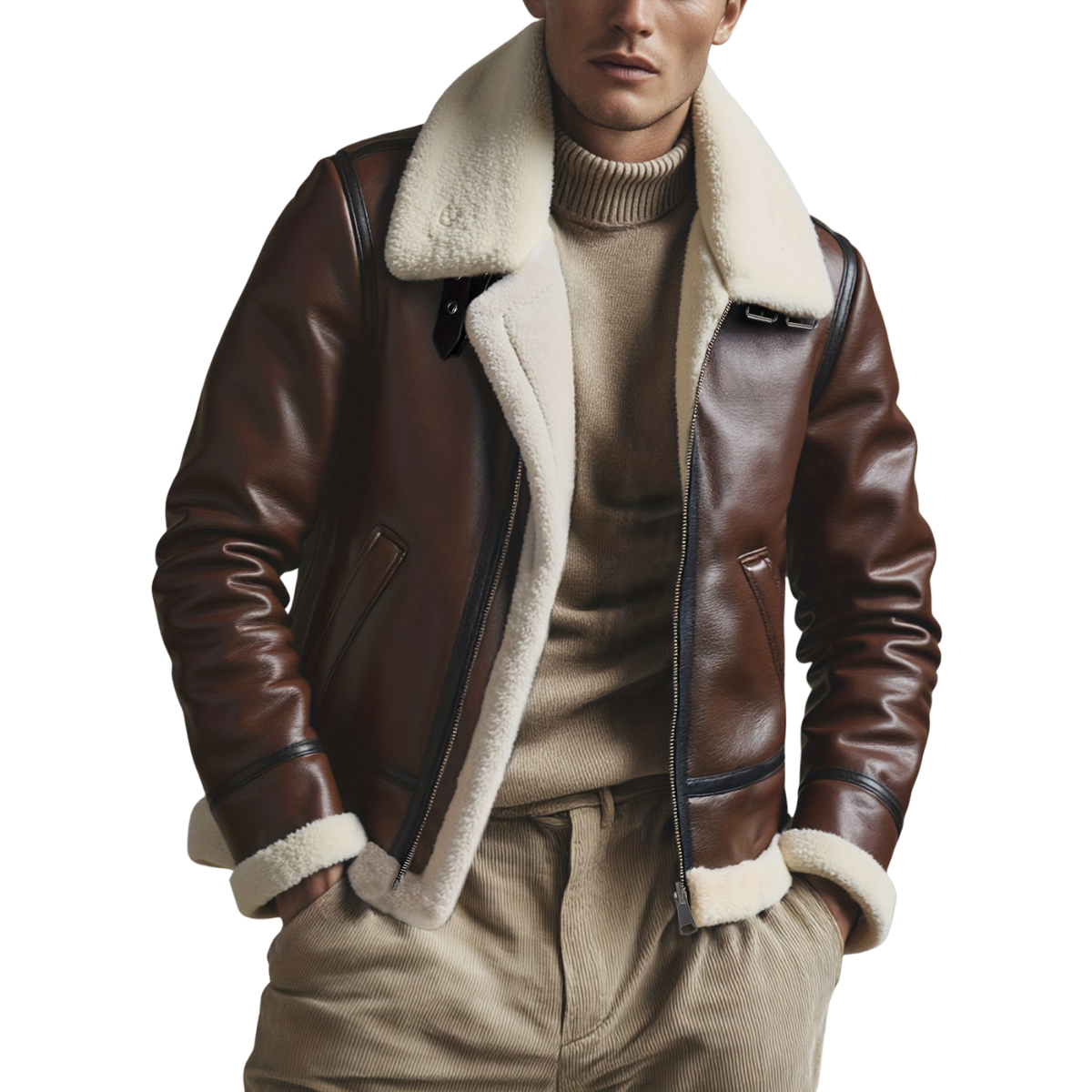 Barcelona | Chaqueta de Aviador Cálida para Otoño e Invierno