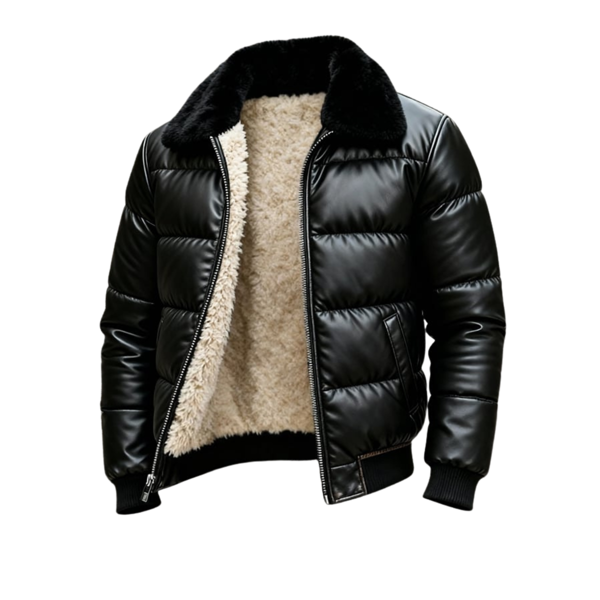 Sevilla | Chaqueta de Cuero con Forro Sherpa