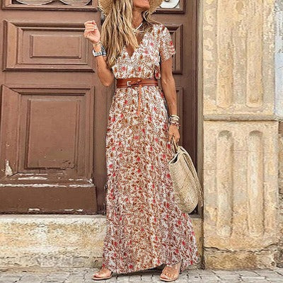 Maria Jose ™ – Vestido largo boho fluido con cinturón