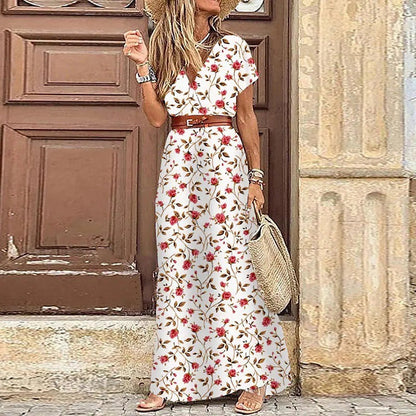Maria Jose ™ – Vestido largo boho fluido con cinturón