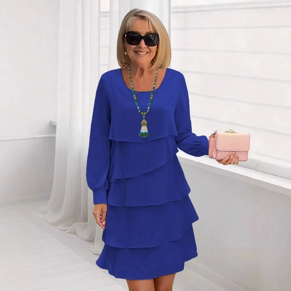 Marta – Vestido elegante fluido con volantes