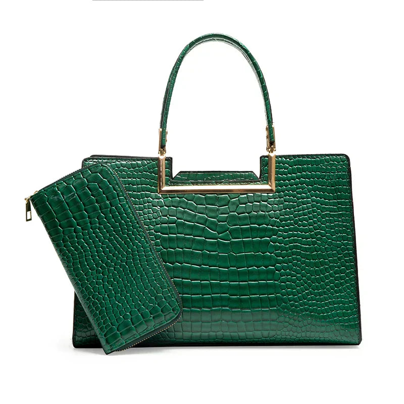 Mussa | Conjunto de bolso y cartera de piel.