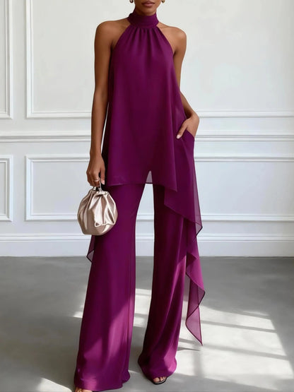 Violeta | Conjunto Elegante Halter con Pantalones