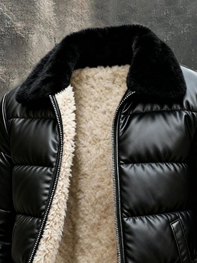 Sevilla | Chaqueta de Cuero con Forro Sherpa