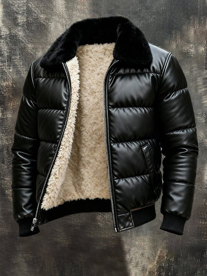 Sevilla | Chaqueta de Cuero con Forro Sherpa