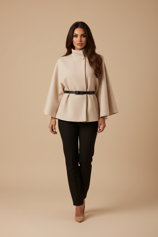 Amalia | Abrigo de Ajuste Regular con Cinturón Ajustable