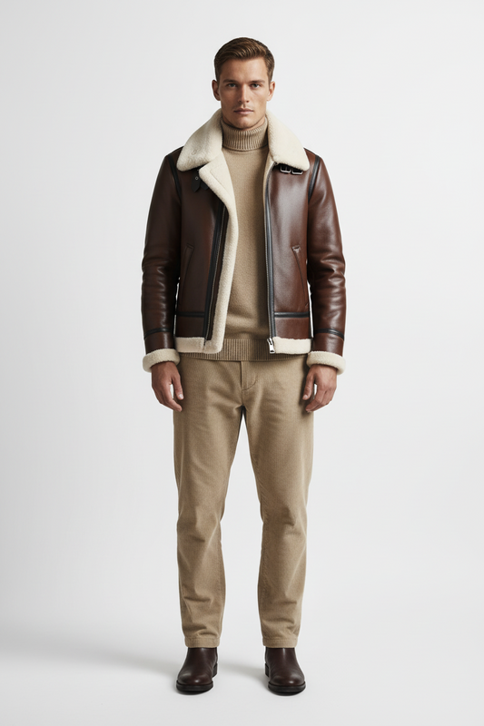 Barcelona | Chaqueta de Aviador Cálida para Otoño e Invierno