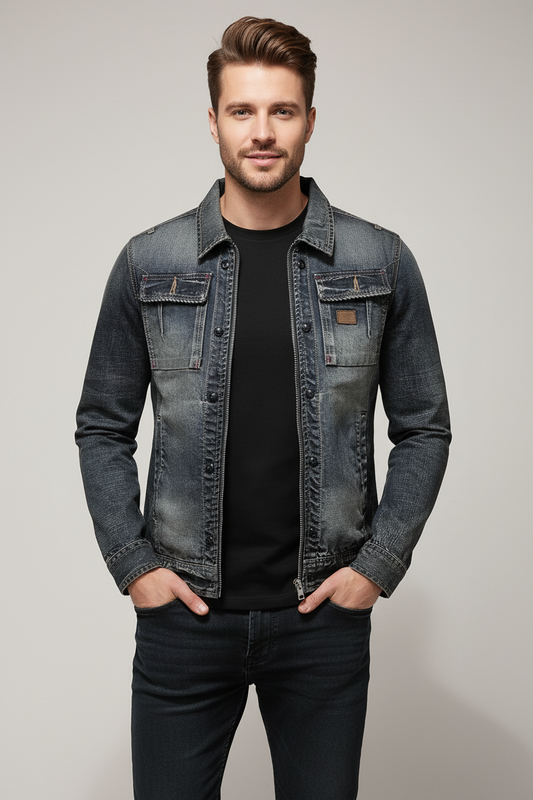 Carlos | Chaqueta Vaquera Retro