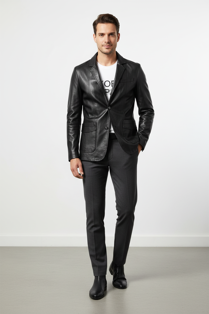 Chaqueta de Cuero Premium