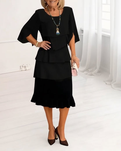 Sofia – Vestido elegante fluido con volantes
