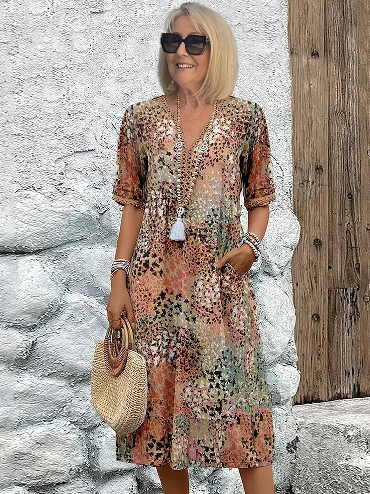 Véronique – Vestido midi fluido elegante