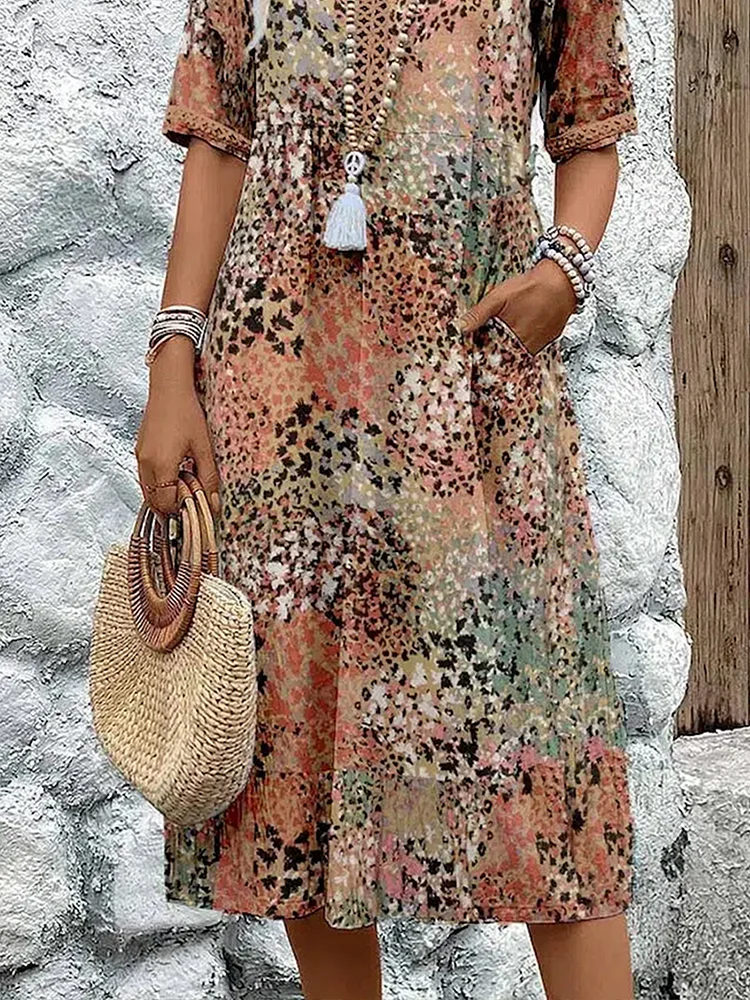 Véronique – Vestido midi fluido elegante