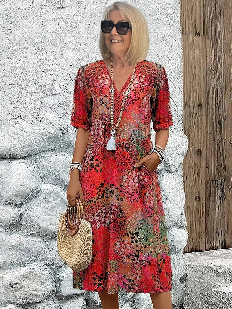 Véronique – Vestido midi fluido elegante