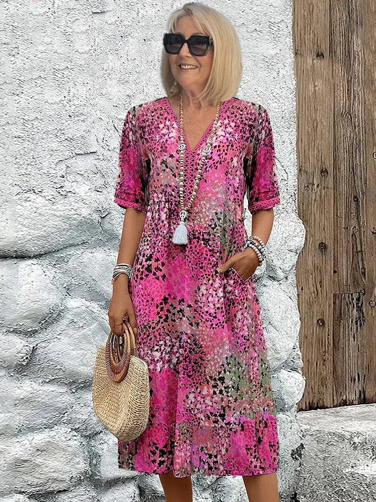 Véronique – Vestido midi fluido elegante