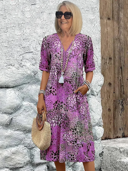 Véronique – Vestido midi fluido elegante