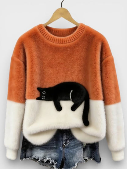 Luna |Jersey de algodón con estampado de gatos