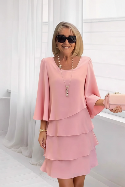 Marga – Vestido midi elegante con volantes
