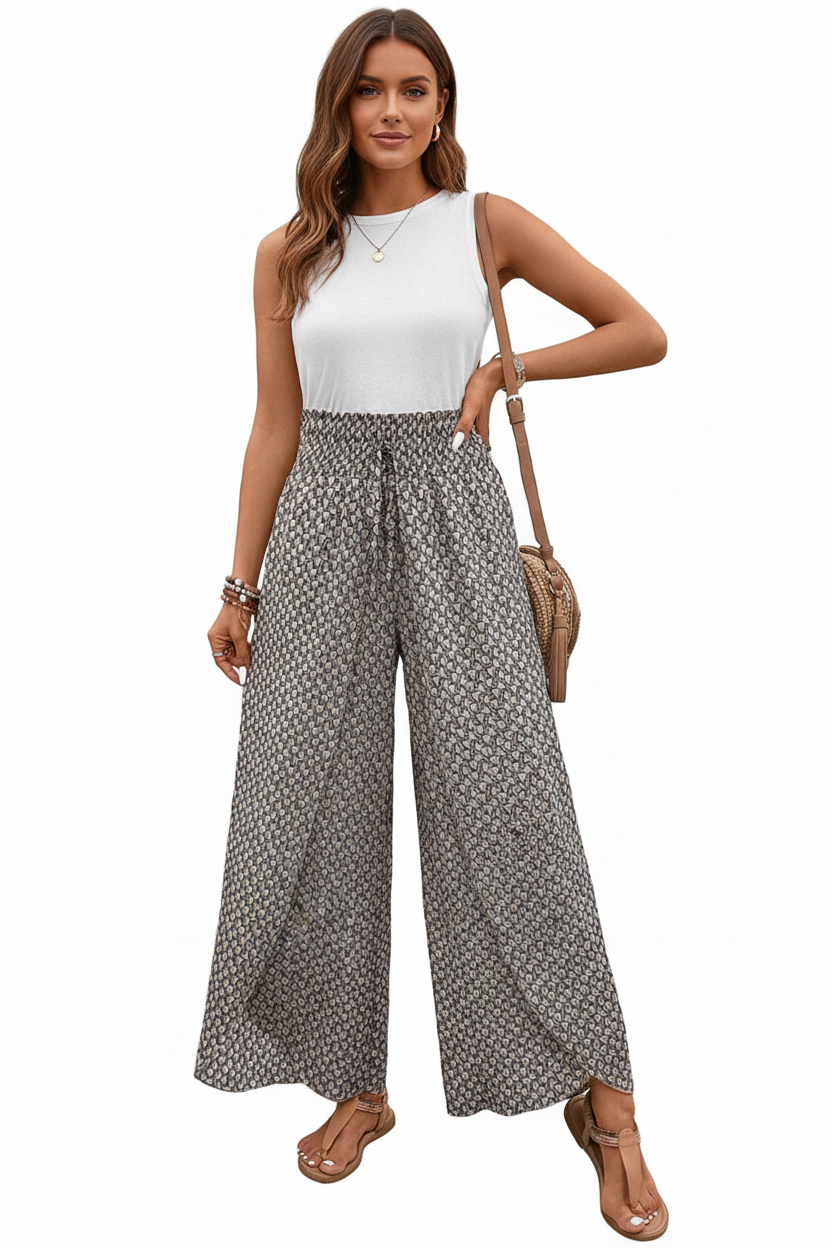 Gala | Pantalón Geométrico con Perneras Elásticas y Cordón