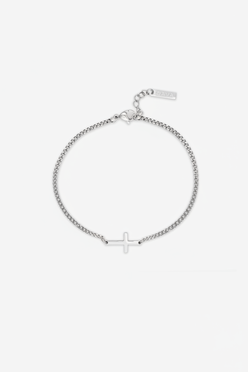 PULSERA CRUZADA | Plata
