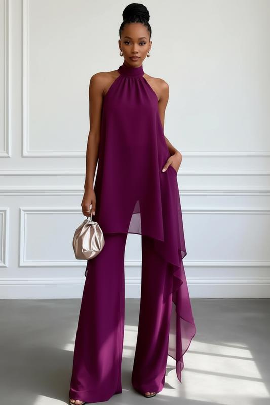Violeta | Conjunto Elegante Halter con Pantalones